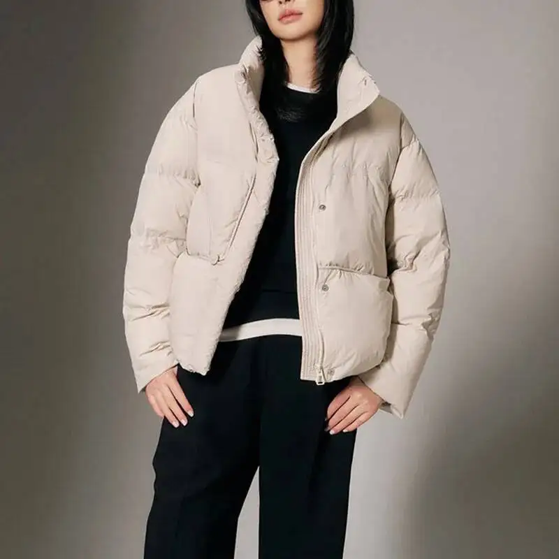 Parker Mantel 2026 Winter Neue Stehkragen Kurze Frauen 90 Ente Hochwertige Damen Daunenjacke