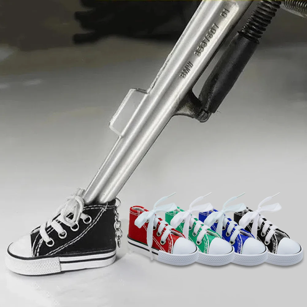 Motorcycle Side Stand Funny Cute Mini Shoe Bicycle Foot Support Motor Bike Kickstand 7.5cm Toy Accessories