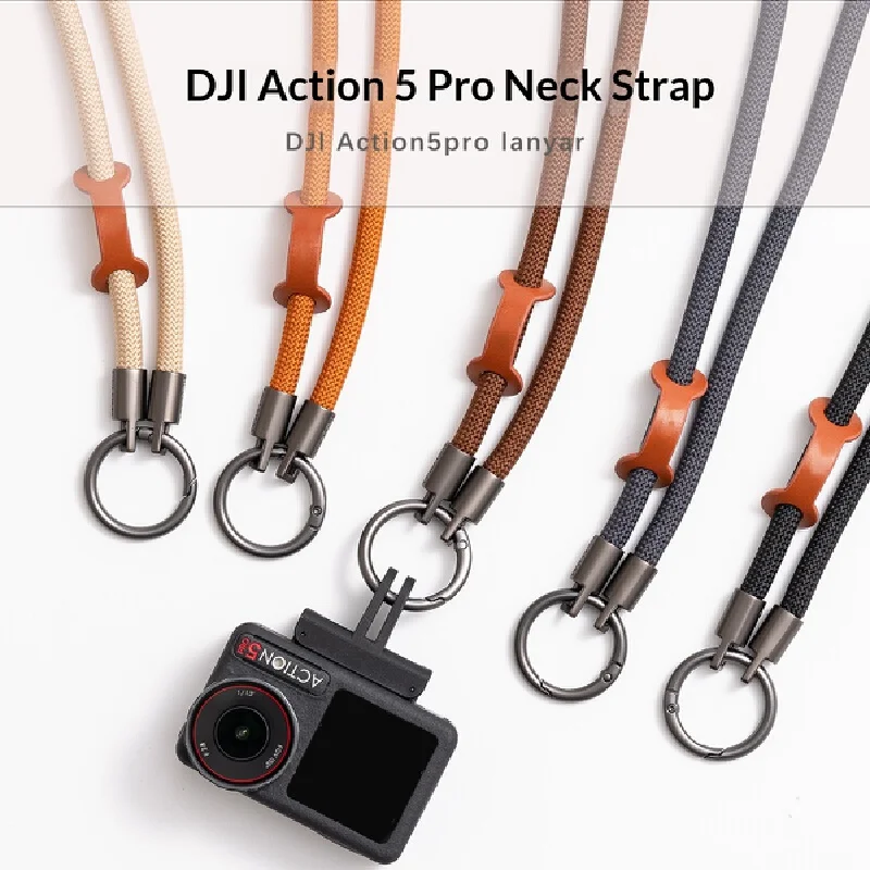 Image of Action-Kamera-Halsgurt, Anti-Verlust-Gurt, geflochten, für Dji Action 3 4 5 Pro Insta, tragbares, leichtes Outdoor-Fotografie-Zubehör
