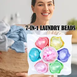 7in1 Laundry Beads Detergent Liquid Capsule Ball Fragrance Beads Soft Clothing Diffuser Perfume For Washing Machine Y6J4