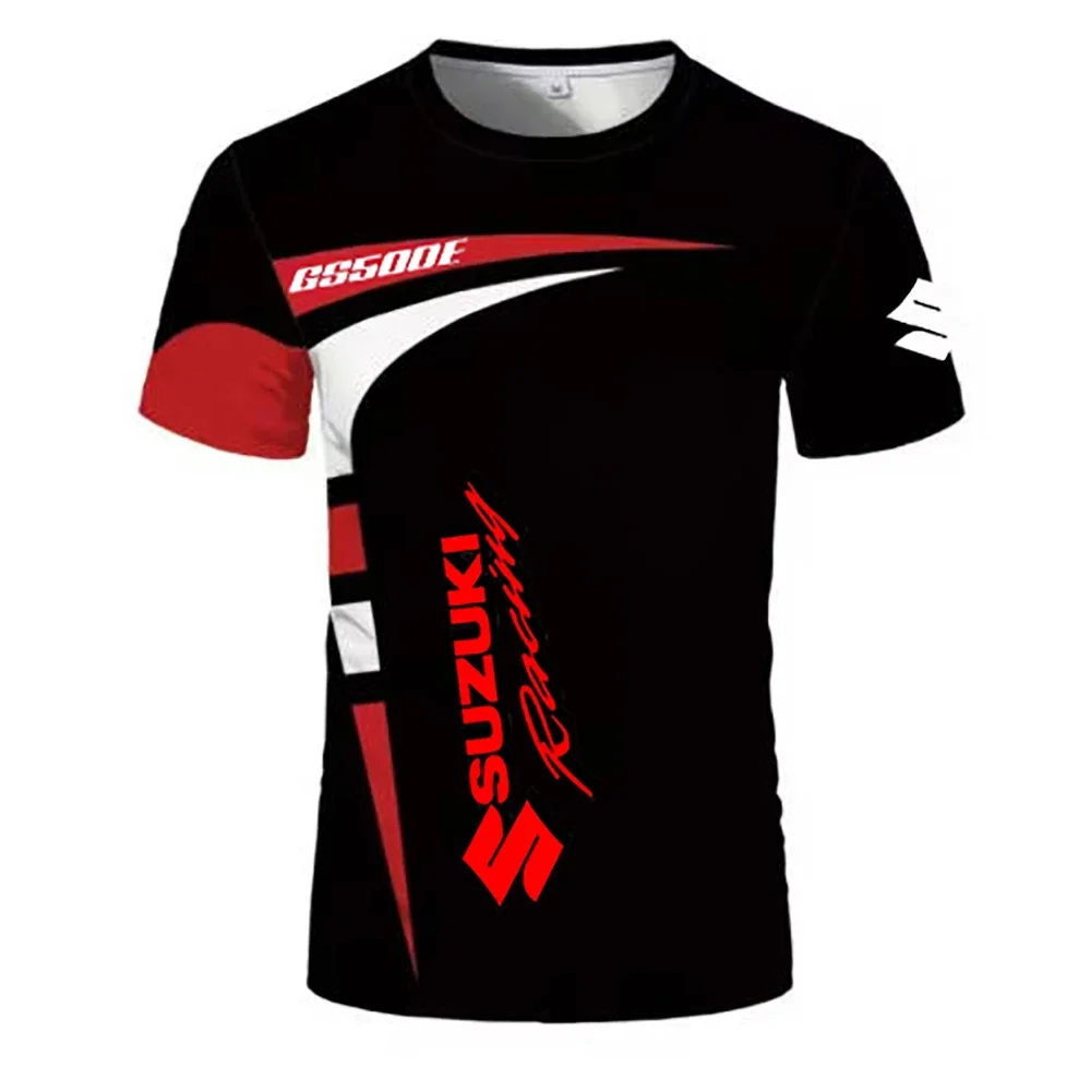 

Suzuki brand men's T-shirt, 3D printed short-sleeved T-shirt, breathable and quick-drying motorcycle casual wear for summer