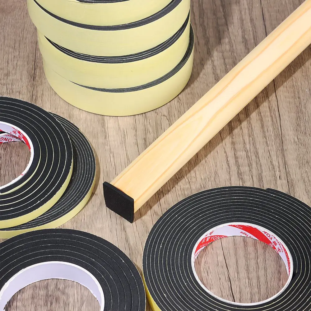 Home Improvement Waterproof Sound insulation Weather Stripping Foam Sponge Rubber Strip Tape Single Sided Adhesive Seal Strip