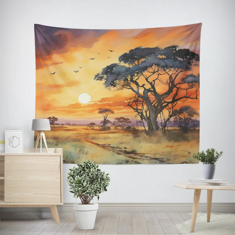 Landscape Wall Cloth High Textures Living Room Mural Tapestry Bedroom Decorative Large Size Polyester Wall Tapestry