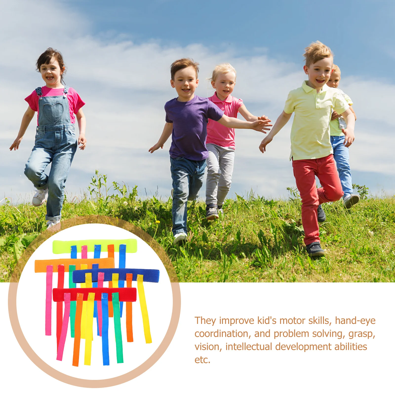 

Kid Tail Catch Toy 4pcs Outdoor Game Belts for Children Catching Ribbons Fun Activity Dance Belt Party Game