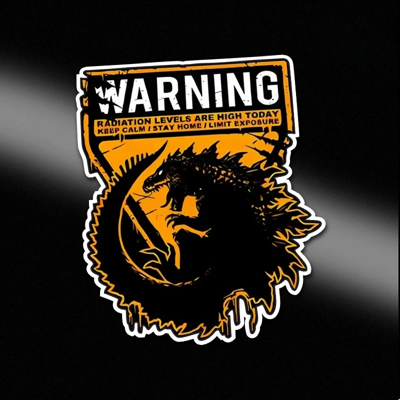 

Monster Attack Warning Sign Car Stickers Creative Decorative for Auto Interior Motorcycle Scratch Covering Vinyl Decals