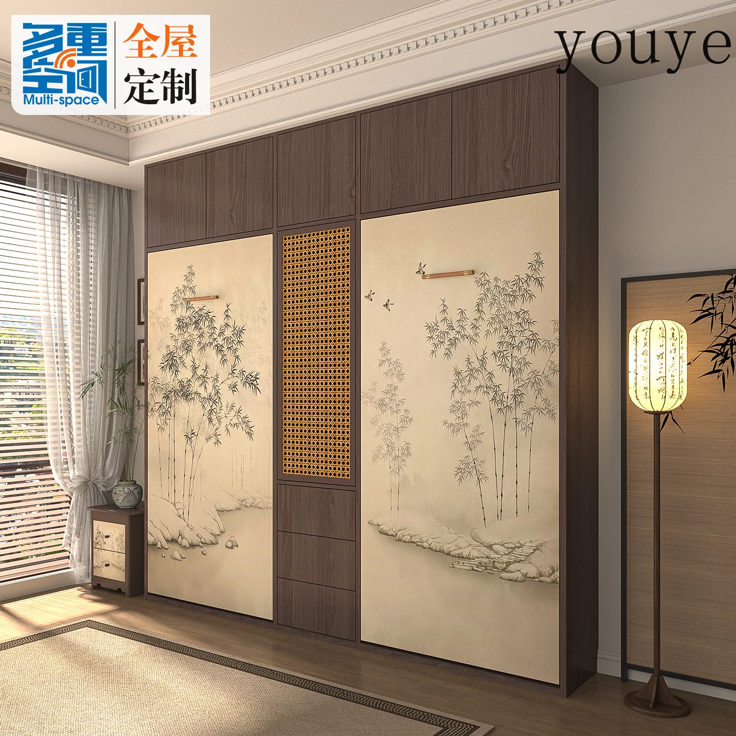 Song's Aesthetic Solid Wood Reinforced Invisible Bed Multifunctional Double Wall Bed Foldable Murphy Bed - view 5