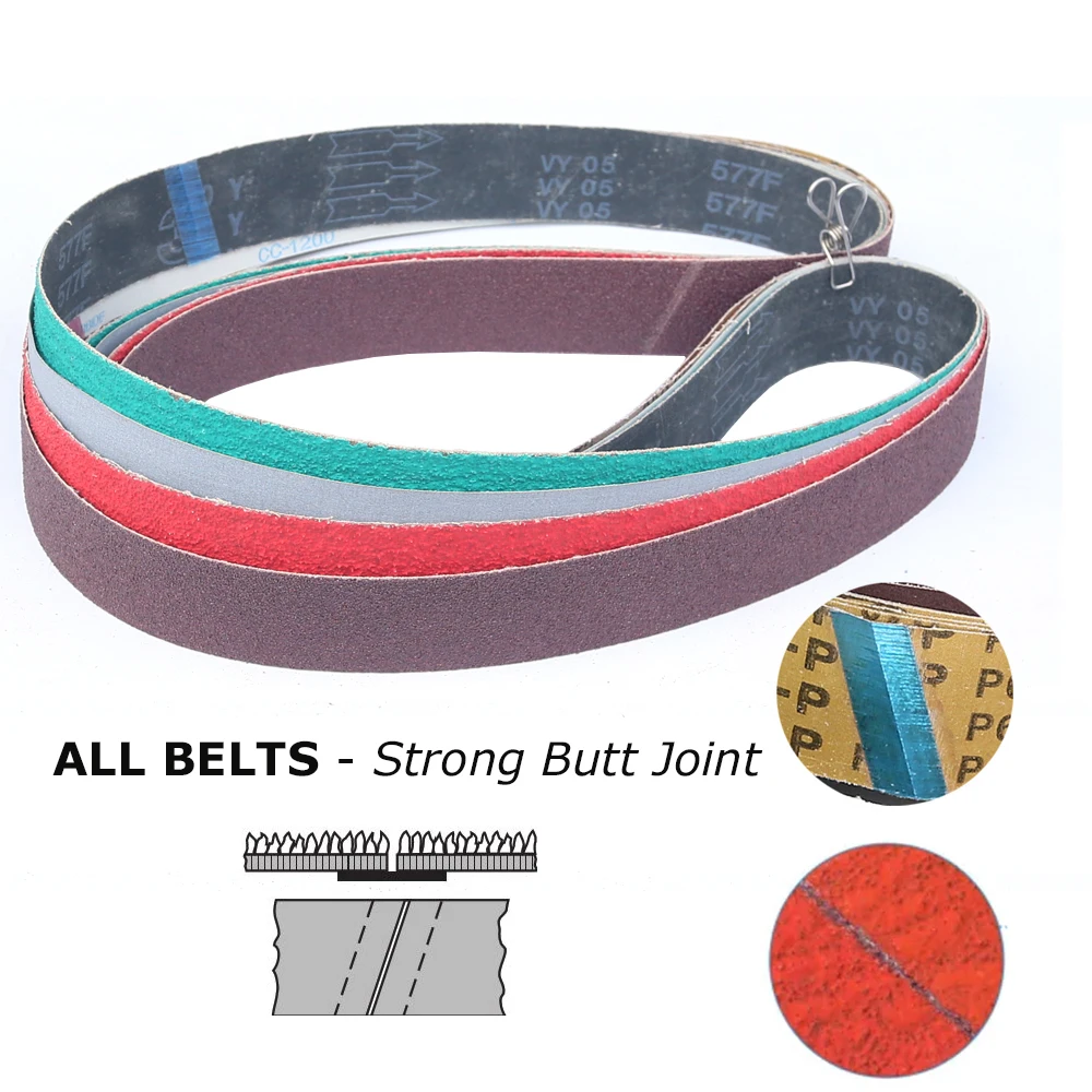 Sanding Belts 50x2000mm Knife Making Abrasive Bands Ceramic Zirconia Aluminum Oxide P36-P1500