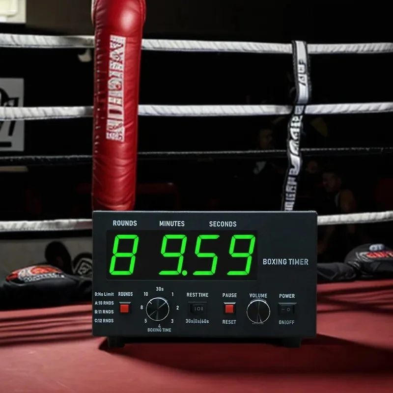 Cheetie CP40 HIIT Treinamento redondo Gymboss Boxe Intervalo Temporizador LED verde Display colorido para treinamento de boxe