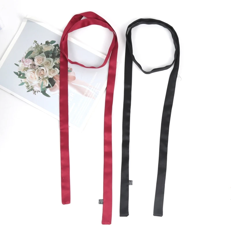 

160cm X 2.5cm Long Skinny Brand Bag Scarf for Women Head Handle Silk Scarves Wraps Satin Neck Tie Ribbons Headbands Neckerchief