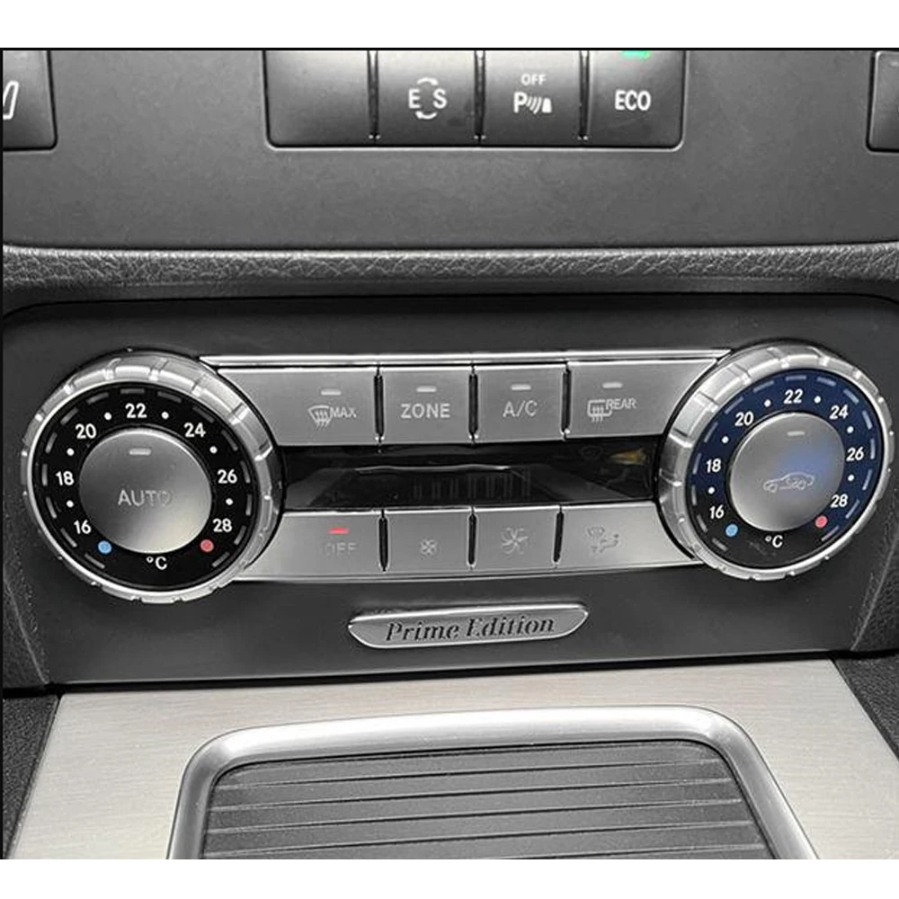 Car Center Console Air Condition AC ZONE Switch Button Cover Trim Stickers For Mercedes Benz W204 C218 X166 X164 X204 W166 W64 5