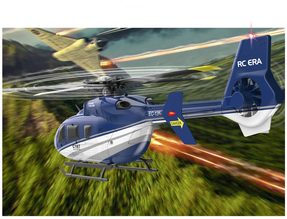 RC ERA C187 هليكوبتر 4CH 1/48 مقياس بارومتر الارتفاع الإعداد 6-محور الدوران 15 دقيقة الطيران فرش EC135 محاكاة طائرة