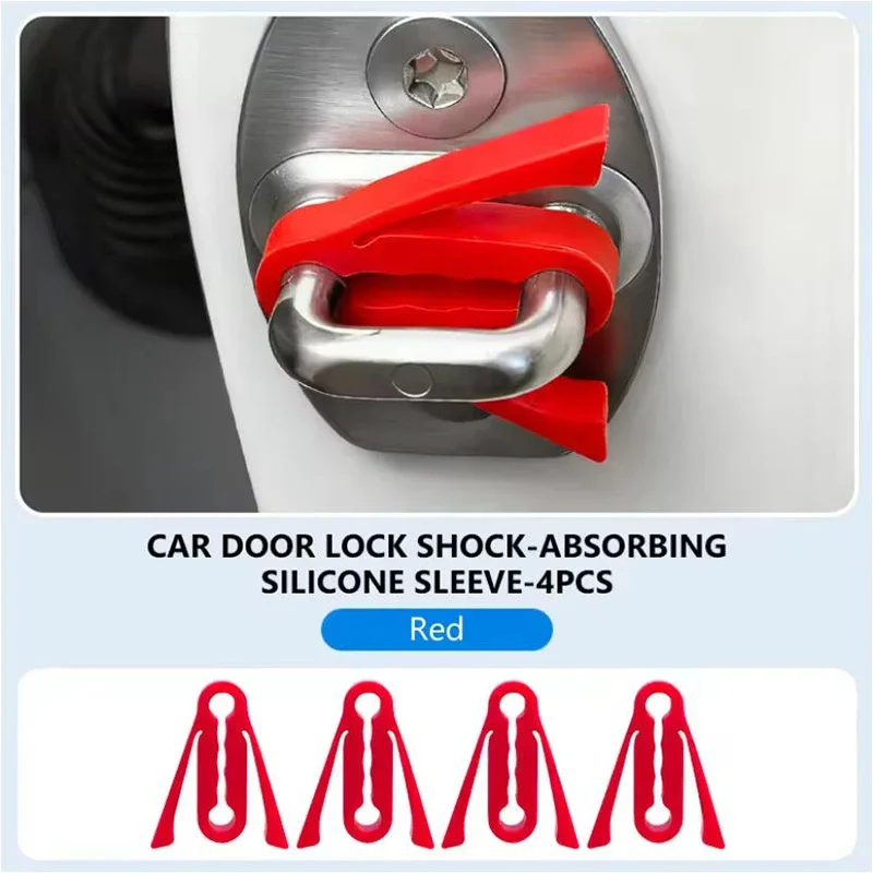4PCSUpgraded Shock Absorber for Side Door Soft Silicone Pad Car Door Buckle Cushion Soundproof Anti-Vibration Buffer Pad view 5