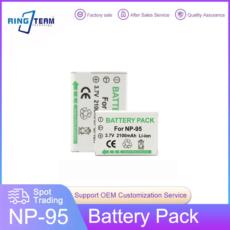 

2PCS NP-95 Battery Pack Compatible with Fujifilm X30 X100 X100S X100T X-S1 F30 F31fd FinePix Real 3D W1 Camera