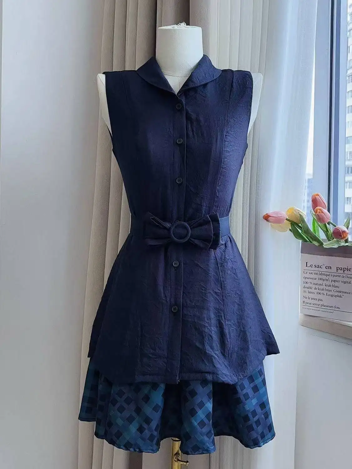 빈티지 하이웨이스트 스커트 세트 여성 일본 스타일 슬림 민소매 탑 + 슬림 Y2K 미니 스커트 레트로 플래드 스커트 한국 슈트