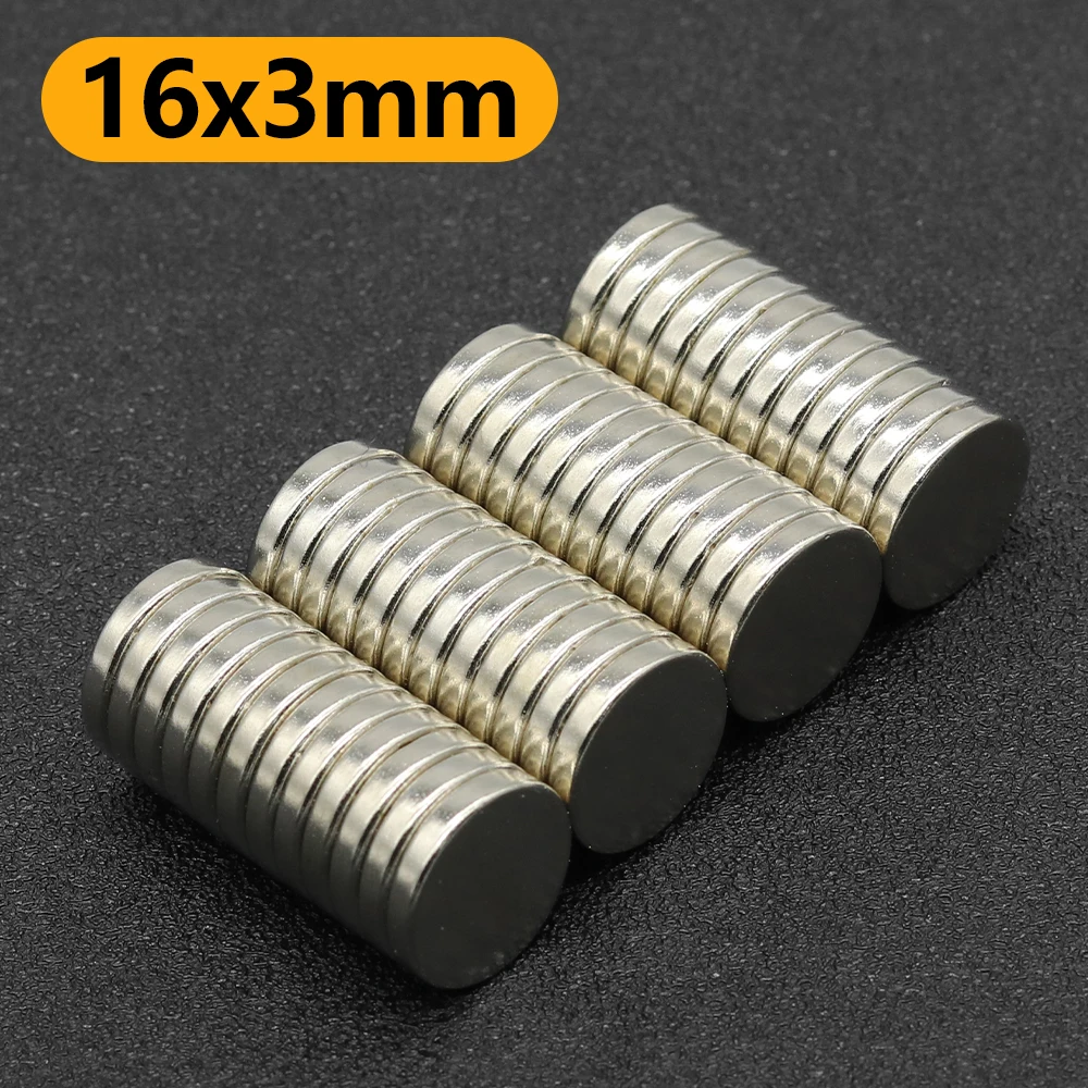 

2~100Pcs 16mm x 3mm N35 NdFeB Round Magnet Super Powerful Neodymium Magnets Strong Permanent Magnetic imanes Disc 16x3