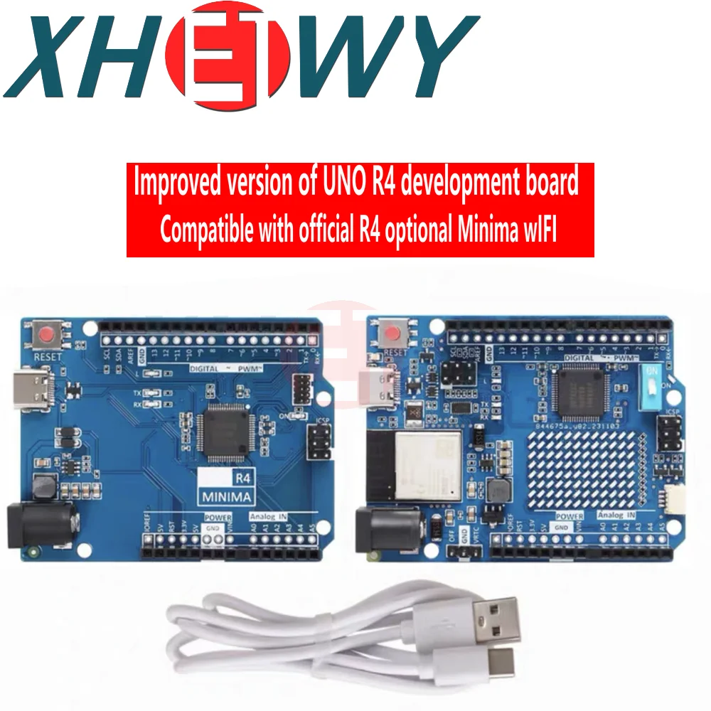 Improved version of UNO R4 development board compatible with official WIFI/MINIMA motherboard programming learning