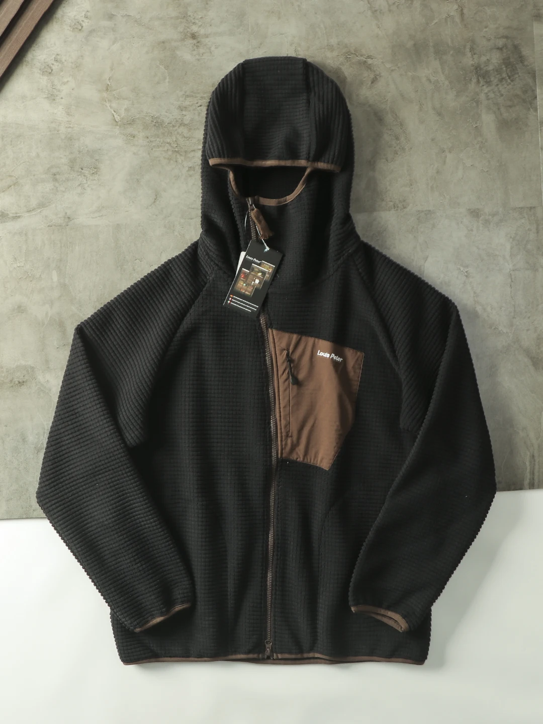 سترة كارديجان مفتوحة بغطاء للرأس وقصة فضفاضة للرجال والنساء، نمط كاجوال للخريف والشتاء بنقشة الذرة وملمس مخملي