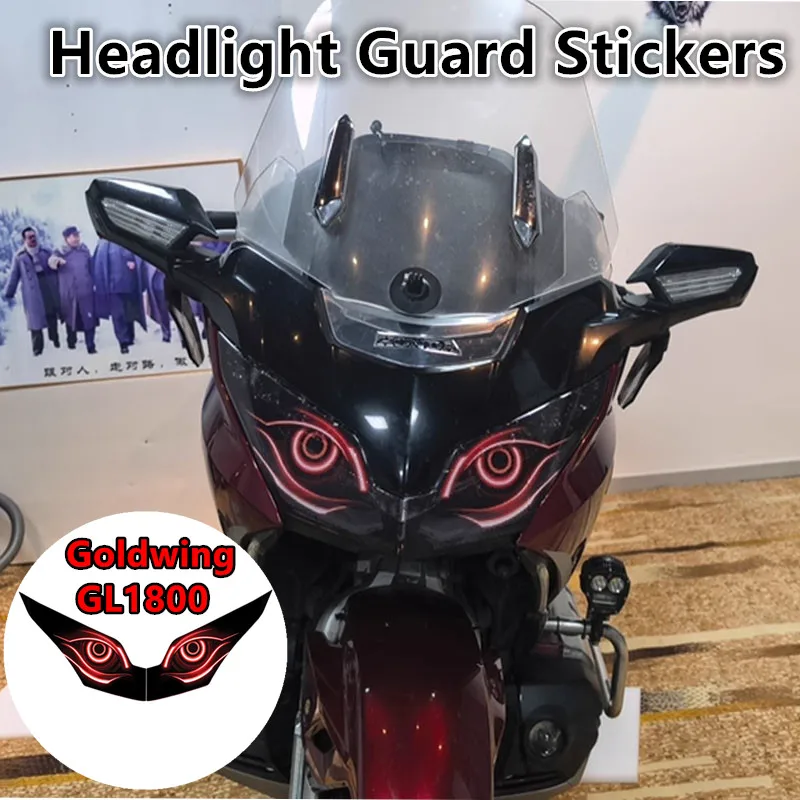 

Motorcycle Headlight Stickers Protective Headlight Guard Stickers Decals For Honda Goldwing GL1800 Gold Wing GL 1800 2021-2024