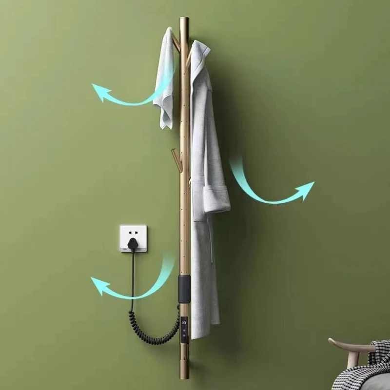 Electric Heated Towel Rail Smart Bathroom Thermal Towels Rack Portable Hotel Bath Towels Dryer Vertical Stainless Steel Radiator
