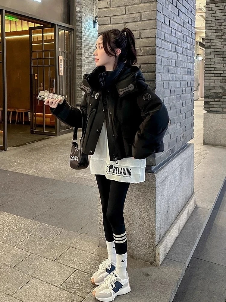 Winter Down Jackets Hooded Parkas Women's Winter New Candy Color Loose Warm Windbreak Clothes Female Thicken Cold Puffer Coat