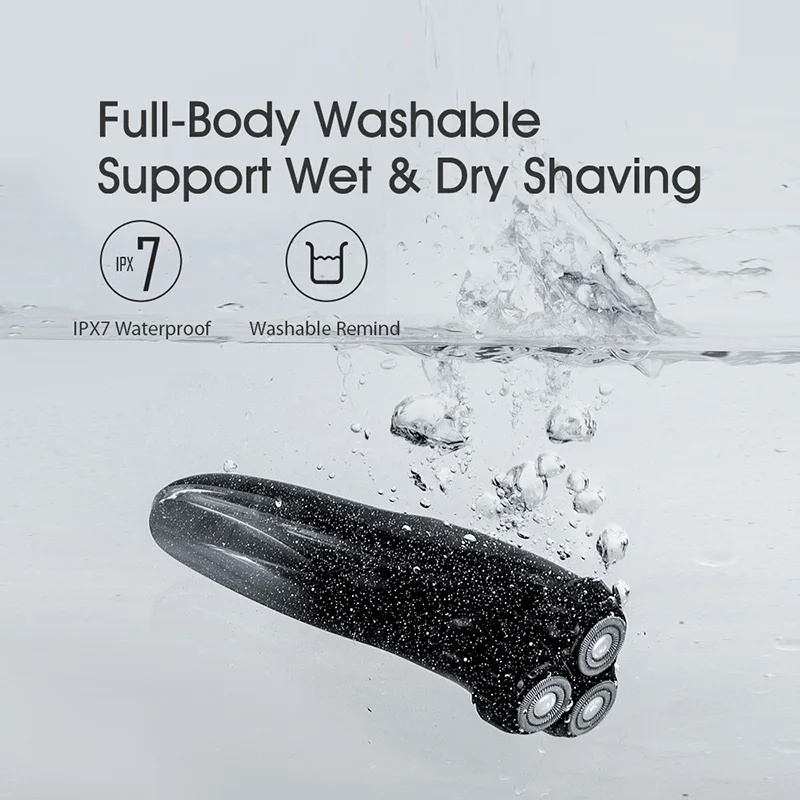 ENCHEN Rechargeable IPX7 Waterproof Electric Shaver Wet and Dry Men's Rotary Shavers Electric Shaving Razors with Pop-up Trimmer