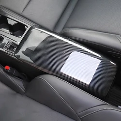For Toyota Camry 9th 2024 2025 Carbon fiber Mahogany Pattern Car Gear Knob Cover Armrest Box Rear Air Vent Kick Protection Frame