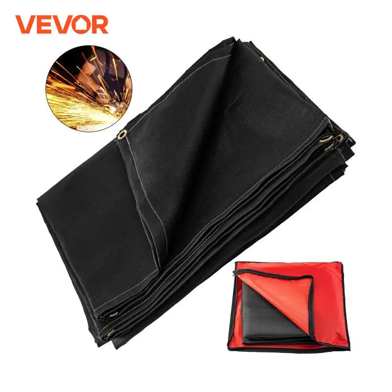 VEVOR-Manta de fibra de vidrio ignífuga para soldadura, equipo de protección de seguridad, supervivencia de emergencia, 6x10 pies, 8x10 pies, 10x10