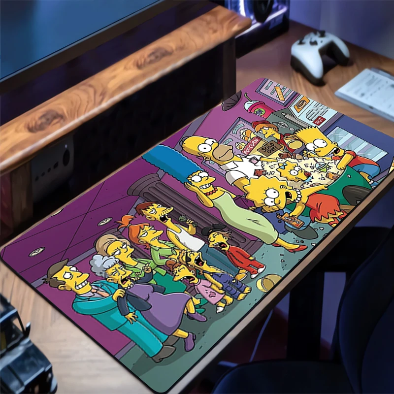 لوحة الماوس تصميم غير قابل للانزلاق S-simpson حصيرة مكتبية ملحقات الألعاب المحمولة حواف مخيطة للمنزل ولعبة للوحة ماوس الألعاب #2