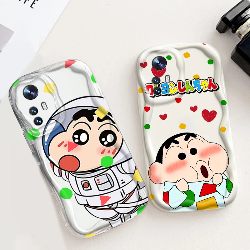 Cartoon C-Crayones S-Shins-chanes For Xiaomi Mi 14 12 12T 11 Lite Poco M6 X6 X5 X4 X3 M3 F4 Pro GT NFC 5G Wave Oil Funda