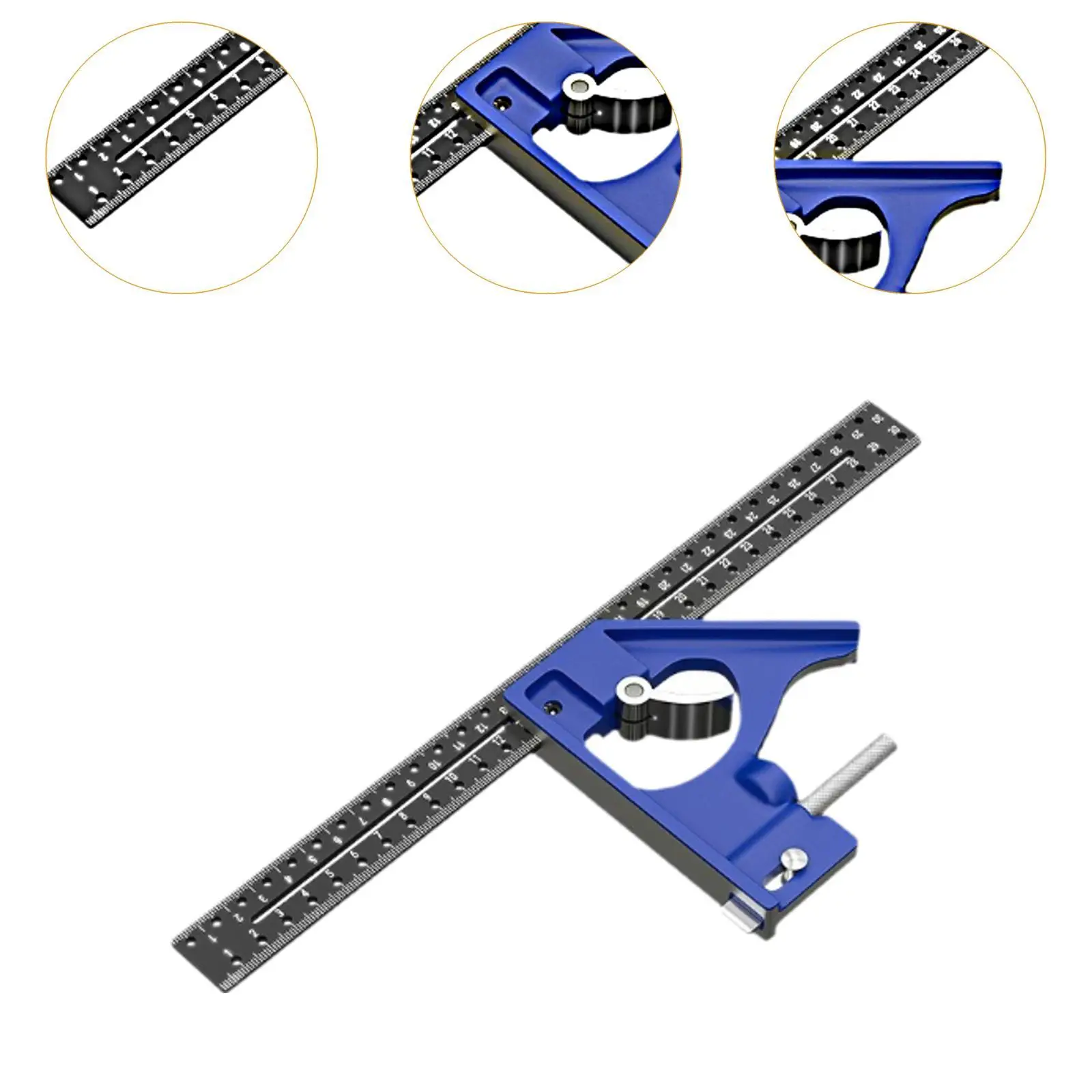 Combination Square, Carpentry Metal Ruler,Framing Square for Carpenter