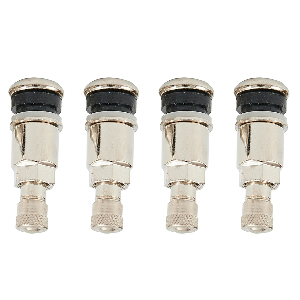 Valve TYRE Valve Equipment Replacement Attachment METAL Stainless Steel 4pcs BOLT IN STEM FORALLOYS WHEELS