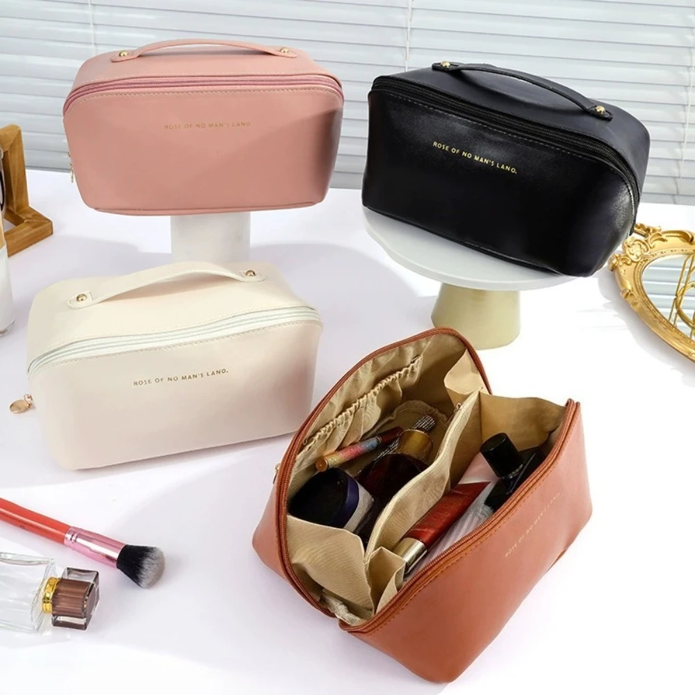 Bolsa de maquillaje, bolsa de cosméticos de viaje, estuche de maquillaje portátil, bolsa de cosméticos multifuncional, Kit de aseo para mujer, bolsa de almacenamiento organizadora