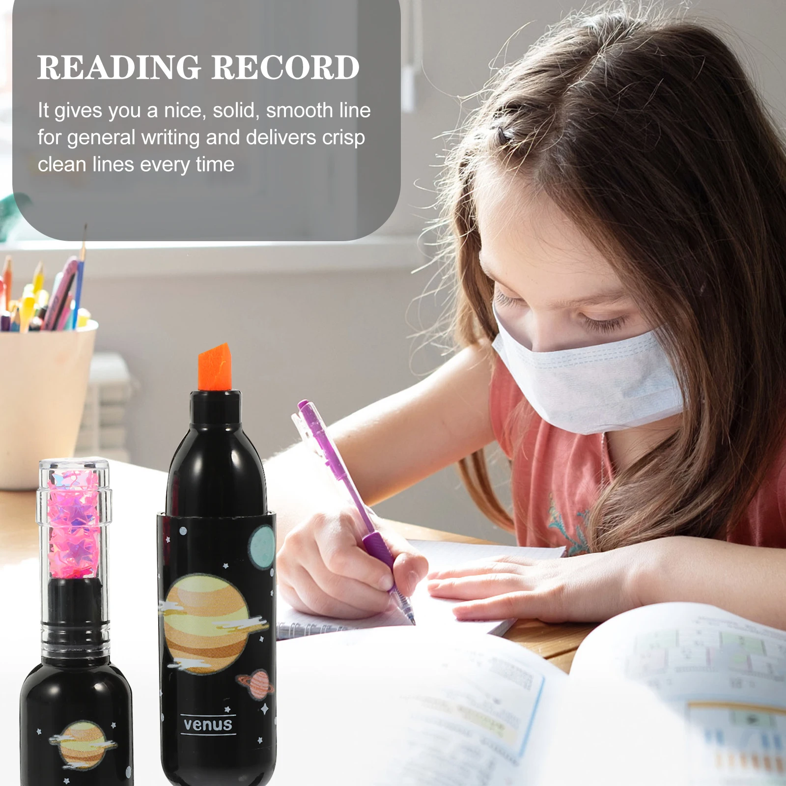 6-teilige Textmarker, Textmarker, ästhetische Graffiti-Marker, bunt, Schulbedarf, für Studenten