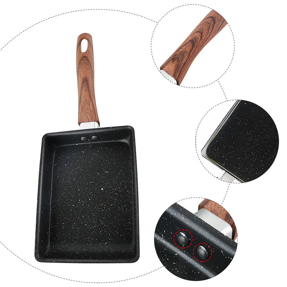 Non Stick Square Tamagoyaki Pan Frying Pan Outdoor Non Stick Omelette Pan Camping BBQ Nonstick Burger Vegetable Griddle