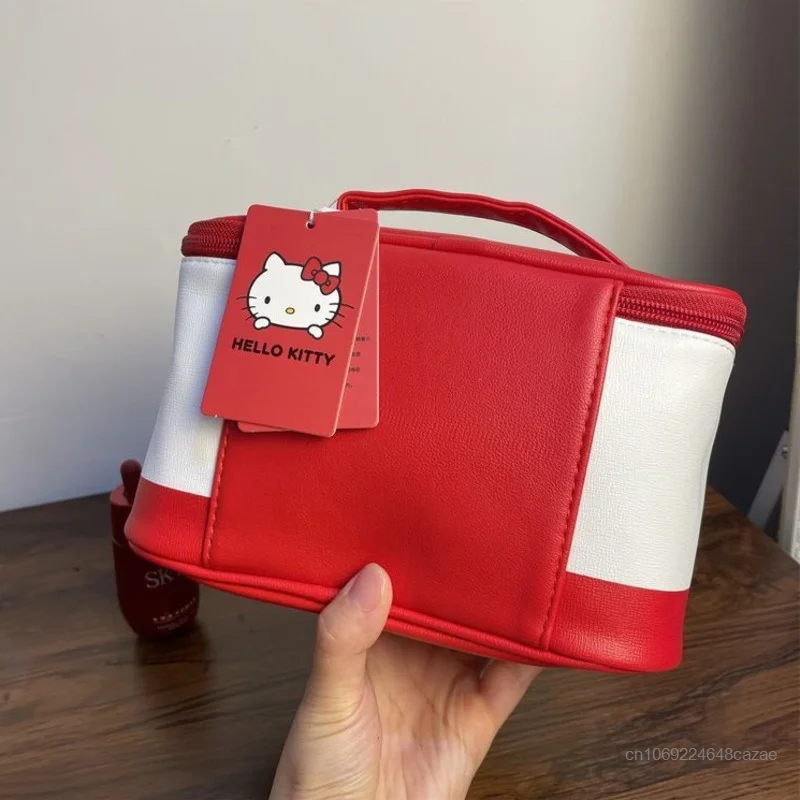 Sanrio Hello Kitty borsa per il trucco borsa per il trucco di grande capacità Cartoon Cute Handbags Y2k ragazze borsa per la conservazione della