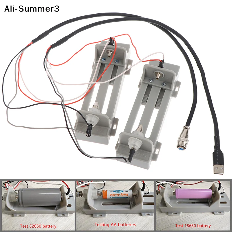 حامل اختبار البطارية الأسطواني متوافق مع 18650 26650 32650 YR1030 USB/YR1035 ملحقات قابس الطيران