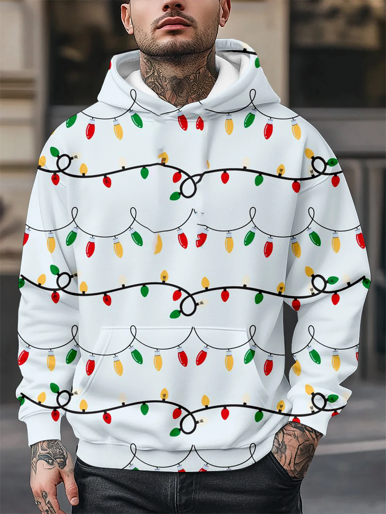 سويت شيرت بقلنسوة أنيق للرجال | نمط خفيف فريد من نوعه ولكن بسيط | بلوزة متعددة الاستخدامات مع جيب لخريف وشتاء #3