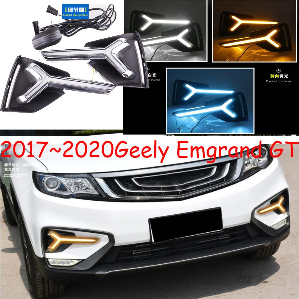 2017~2019year For Geely Emgrand GT Daytime Light Car Accessories LED DRL Headlight For Geely GT Fog Light