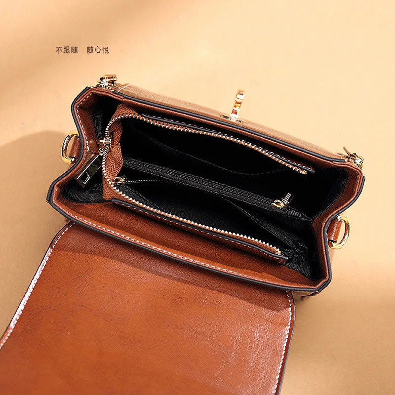 Timeless Elegant Vintage Crossbody Bag for Women Genuine Leather Everyday Convertible Adjustable Strap Luxury Handbag