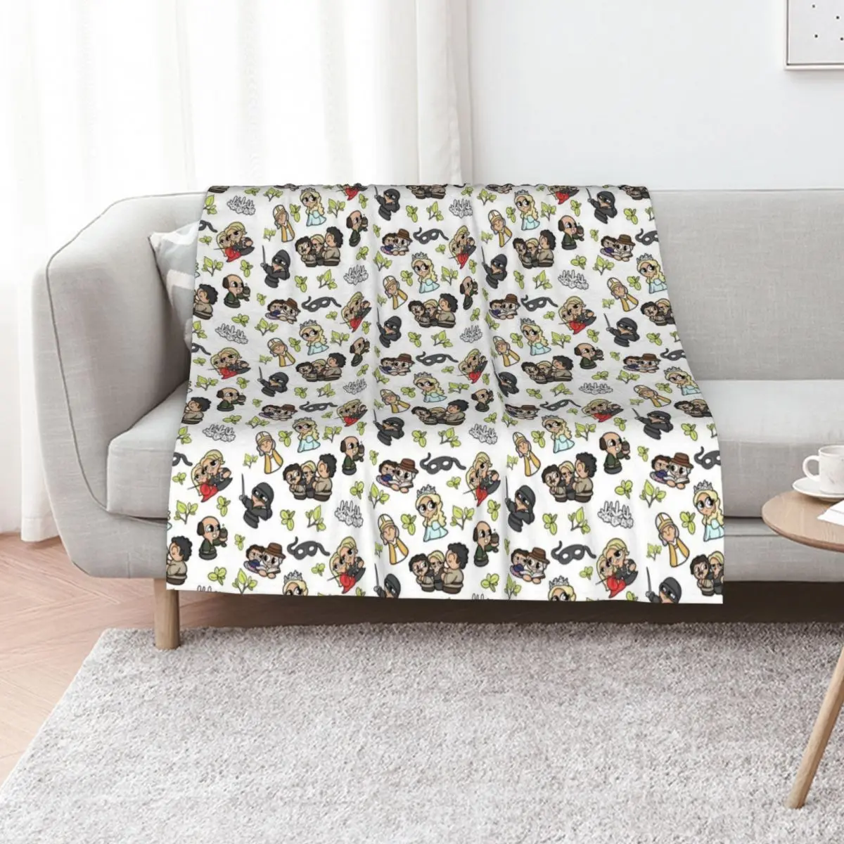 The Princess Bit White Throw Blanket Flannel Fabric Retros Bed linens sofa bed Beautifuls halloween Blankets