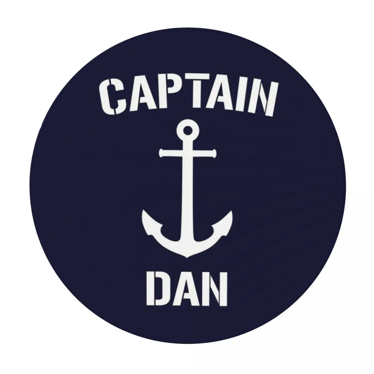 Nautical Captain Anchor Waterproof Round Tablecloth Oilproof Table Cloth for Kitchen Events Dining Table Cover