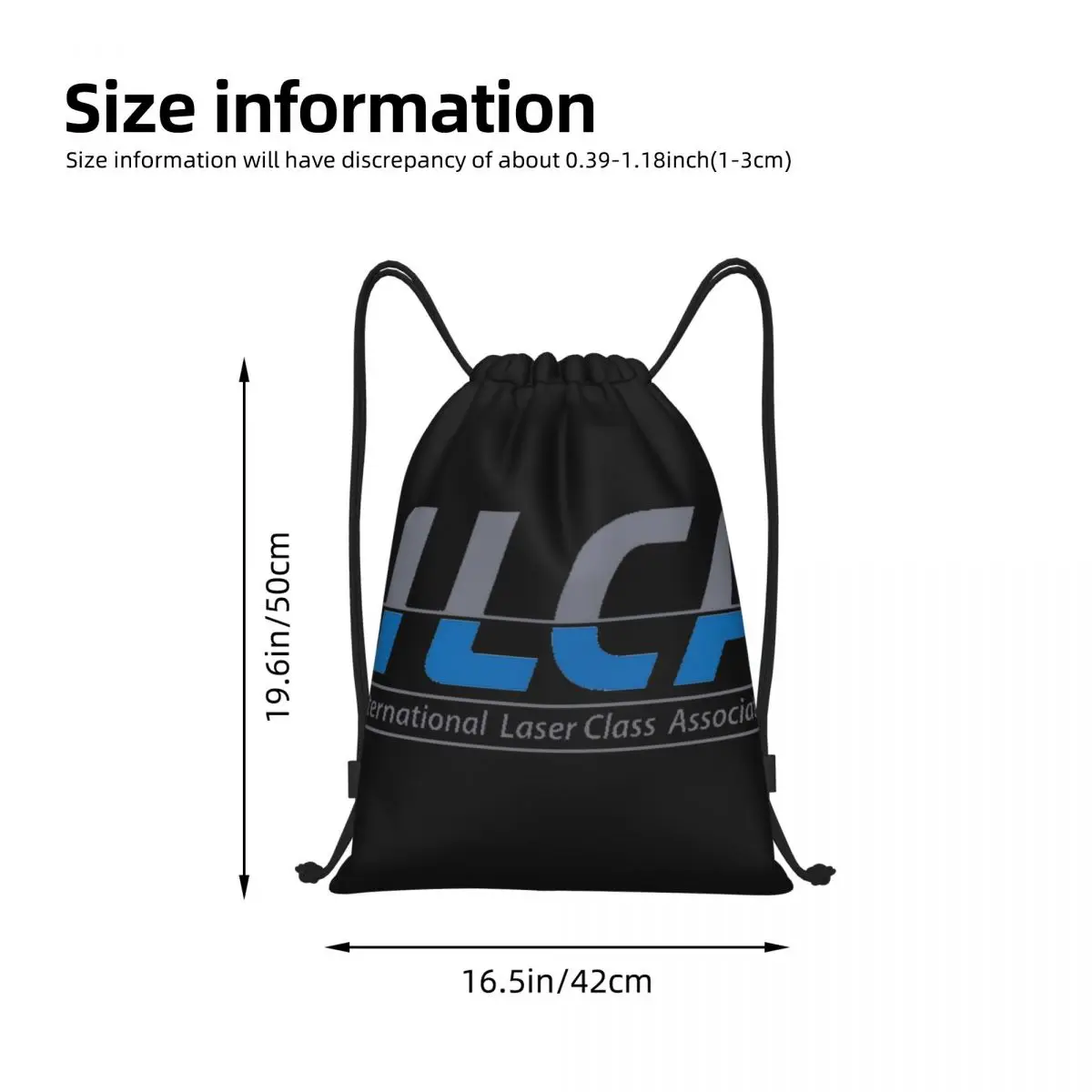 ILCA- International Laser Sailing Association-logo Portable Drawstring Bags Backpack Storage Bags Outdoor Sports Traveling