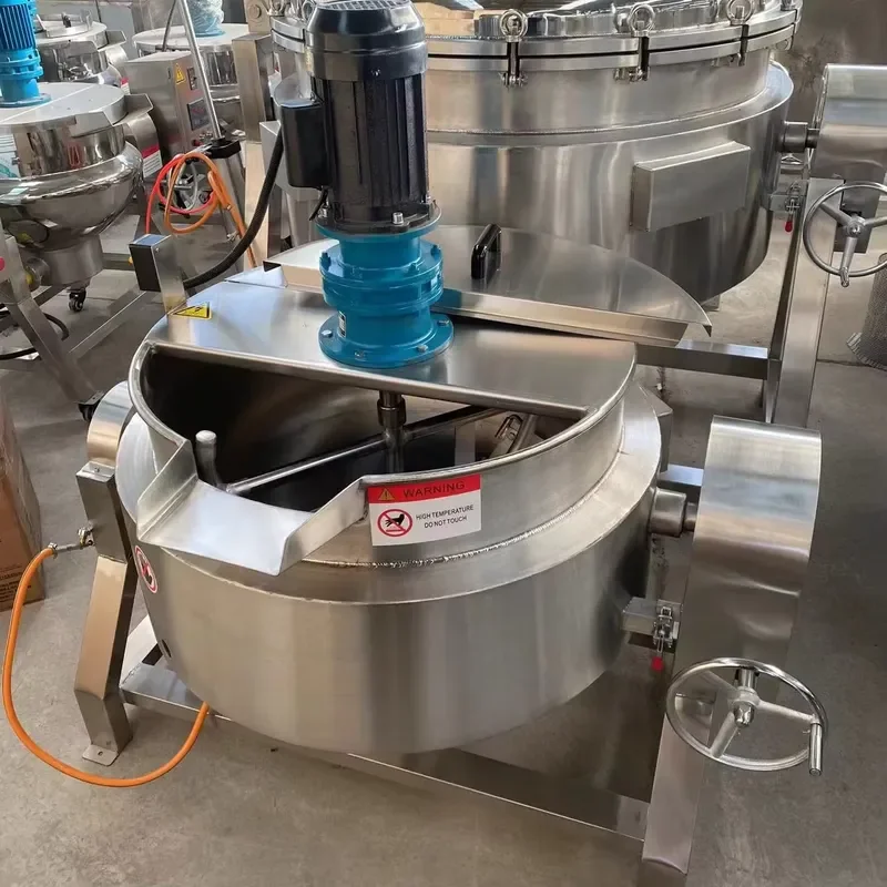 Crusher Commercial Stainless Steel Industrial Cooking Pot 50L-1000L Tilting Electric Jacket Kettle Versatile Jacketed Kettle