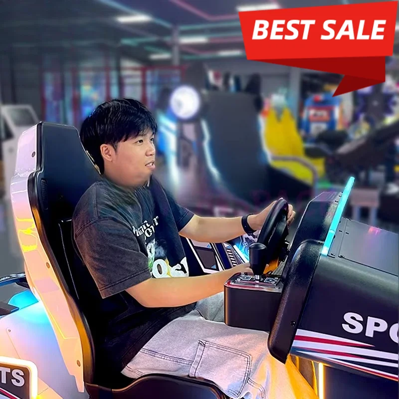 Ace Racing Coin Operated Arcade Driving Car Simulator Coin/Bill Acceptor English Language 110/220V for Game Centers Custom