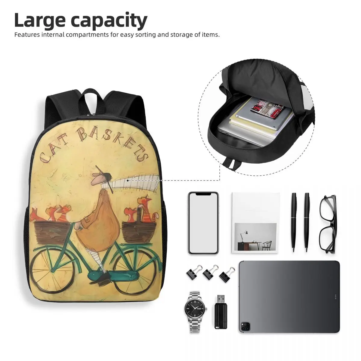 Sam 17-Inch Student Backpack - Comfortable and Practical Backpack for Daily Use, School, and Travel