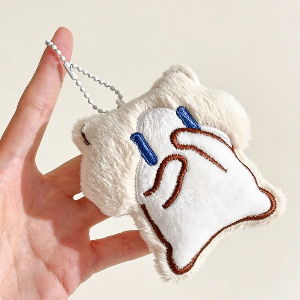 Cartoon Cute Cat Keychain Lovely Expression Soft Fluffy Cat Backpack Pendant Skin Friendly Animals Cat Ornament Couple Gift