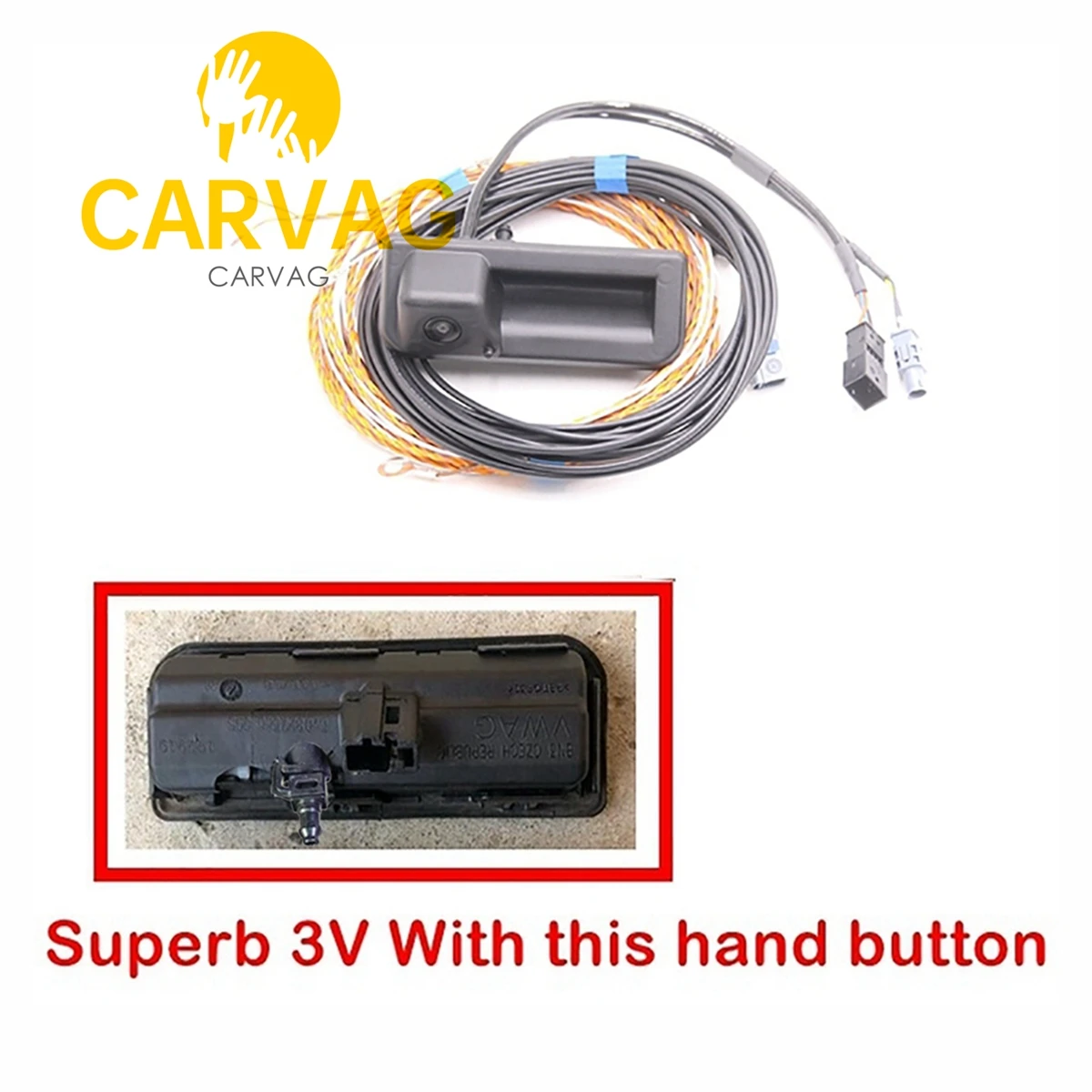 

FOR Superb 3V B8 Rear View Camera Trunk handle with Guidance Line