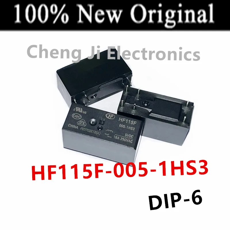 10 Stks/partij HF115F-005-1HS3, HF115F-012-1HS3, HF115F-024-1HS3 Dip-6 Nieuwe Originele Power Relais Hf115f/012-1hs3, HF115F-024-1HS3