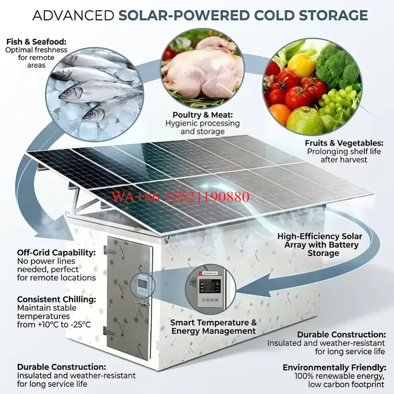 WMWMNU for Solar Cold Room Container Off Grid Power 40ft Storage System for Fish and Meat