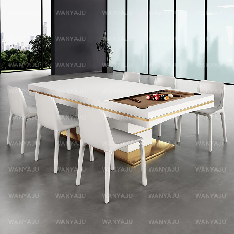 Factory Price Convertible Billiard Tables Indoor Modern Dining Pool Tables with Benches